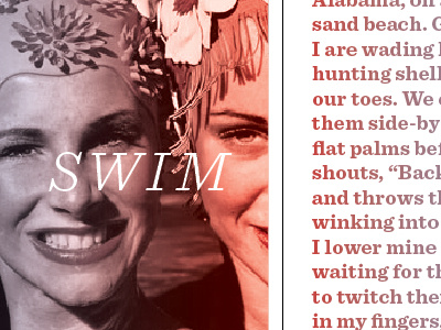 Swim book editorial print typography