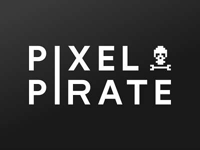 Pixel Pirate black brand grayscale logo pirate pixel shirt skull t shirt white