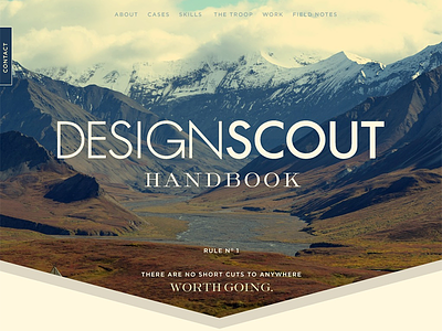 Designscout Website Concept design firm mantras scouting self promotion travel website