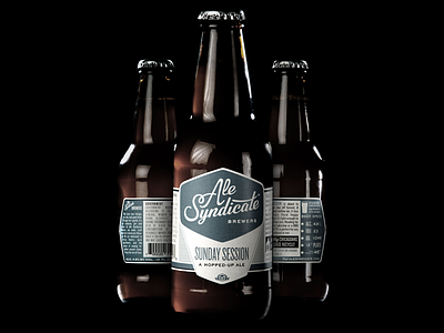 Ale Syndicate Label Design ale syndicate americana beer bottle beer design craft beer die cut packaging retro