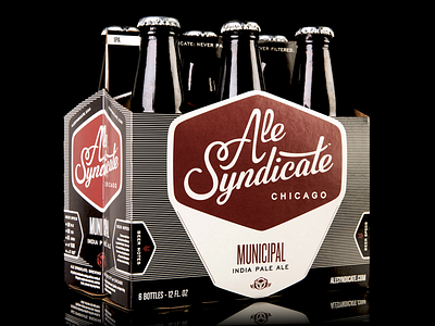 Ale Syndicate 6 Pack Carrier ale syndicate americana beer bottle beer design craft beer die cut packaging retro