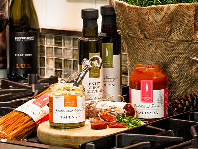 Cooper's Hawk Gourmet food gourmet labels napa olive oil packaging pasta pasta sauce tapenade