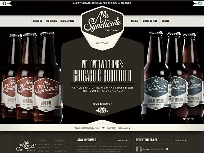 Ale Syndicate Website craft beer interactive retro website
