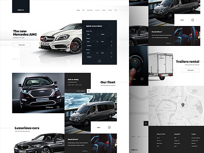 Car Rental graphic grid page responsive ui web webdesign webpage website