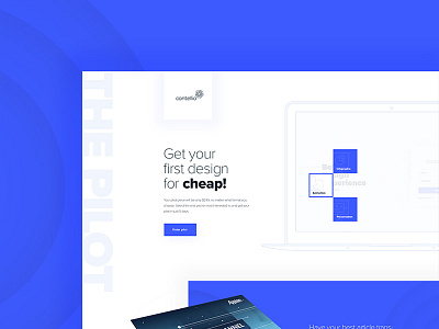 Landing page design for contellio.com