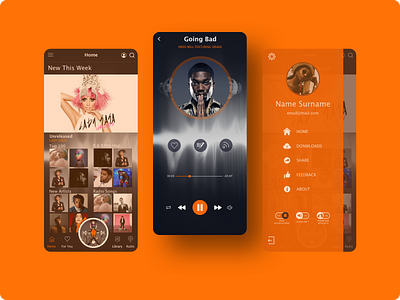 BeatMusic Mobile App design design app entertainment app mobile mobile app mobile design music music app ui