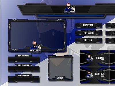 Twitch overlay sample animation design illustration logo overlap twitch