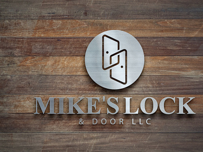 Door & lock graphic design logo design