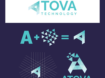 Atova technology Logo brand design design graphic design illustration logo logo branding logo design logo design branding logodesign ui