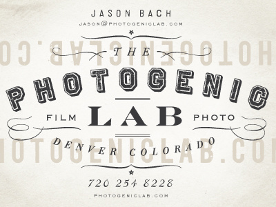 The Photogenic Lab photographer type vintage