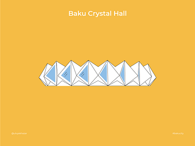 Baku Crystal Hall | Landmark architect architecture azerbaijan baku city design illustration illustrator landmark landscape minimal vector