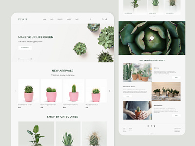Planty Shop | Website design azerbaijan baku design england minimal minimalism online shopping plant plants shop ui uidesign ux uxdesign webdesign website website design