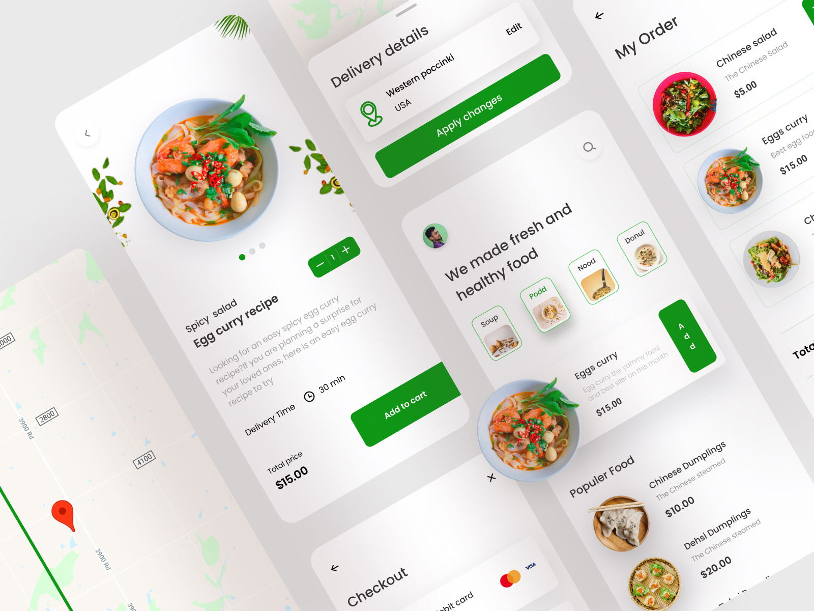 Food delivery app by MD Jalal on Dribbble