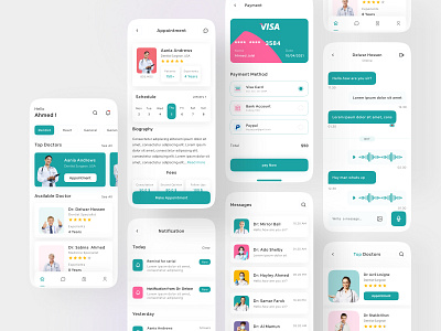 Medical Mobile App app app design design doctor doctor app doctors health hospital hospitality medical app minimal mobile app mobile design mobile ui nurse ui ui design uiux