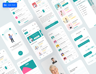 Medical App Case Study 👇 app app design best ui design dibbble best shot doctor doctor app hospital medical medical app minimal mobile app mobile ui ui