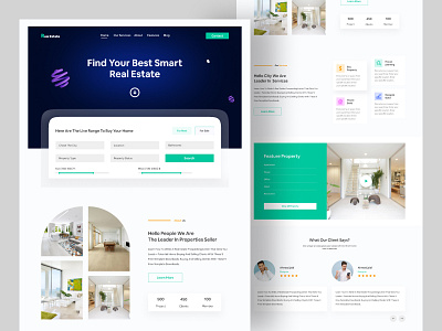 Real Estate Agency Landing Page agency landing page design landing page property management real estate agency real estate agent real estate branding realestate ui uiux ux webdesig website design