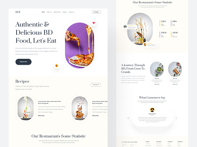 Restaurant Landing Page. dribbble2022 ecommerce food delivery home page homepage homepage design landing landing page landingpage minimal restaurant ui web web design web page webdesign webpage website
