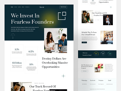 Investor Website dribbble2022 finance financial interface invest investment investment website investments landing page minimal platform saas web web design