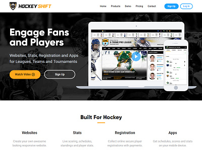 HockeyShift Website baseball basketball football hockey lacrosse soccer