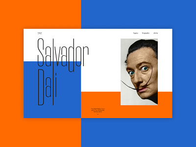 Salvador Dali website concept concept design designer main page main screen painter salvador dali ui ux web webdesign website
