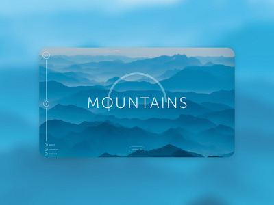 Abstract Minimalist Blue Mountains