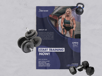 Fitness Flyer branding design fitness graphic design sports typography
