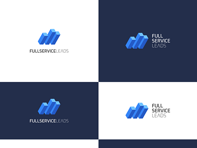 Full Service Leads brand identity branding clean design flat graphic design icon illustration logo minimal