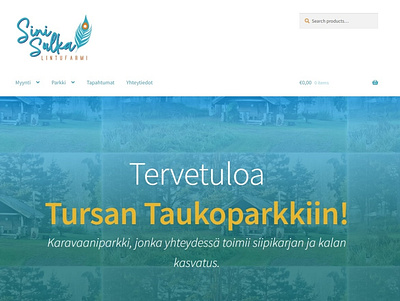 Tursan Taukoparkki Landing Page caravan holdiay logo website