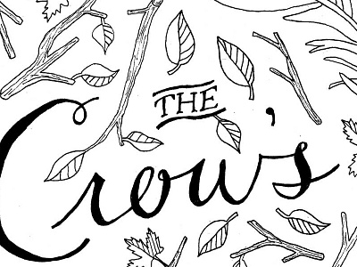 The Crow's nest illustration lettering typography