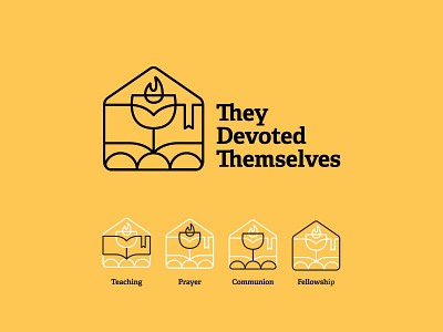 They Devoted Themselves logo branding church logo the alliance