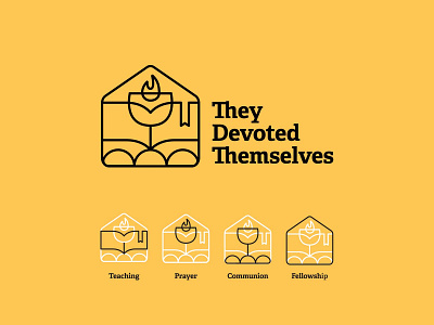 They Devoted Themselves logo branding church logo the alliance