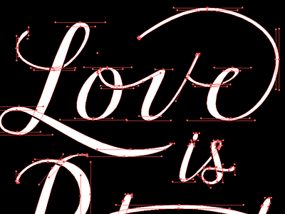 Love is Patient WIP lettering scripture typography verse wip