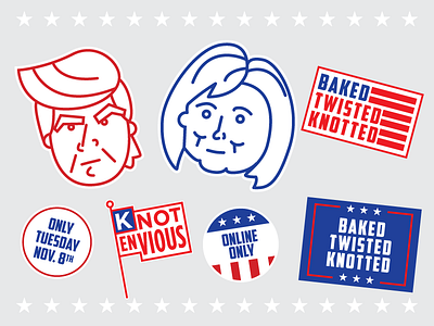 Presidential Breadknot promotion election engine advertising hillary illustration pizzaville trump