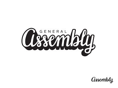 General Assembly concept lettering logo script
