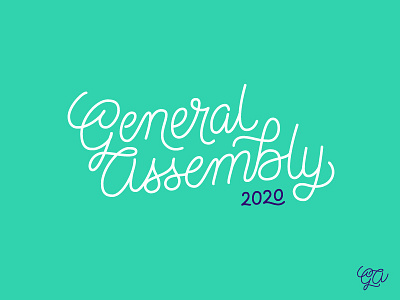 General Assembly concept #2 lettering logo script