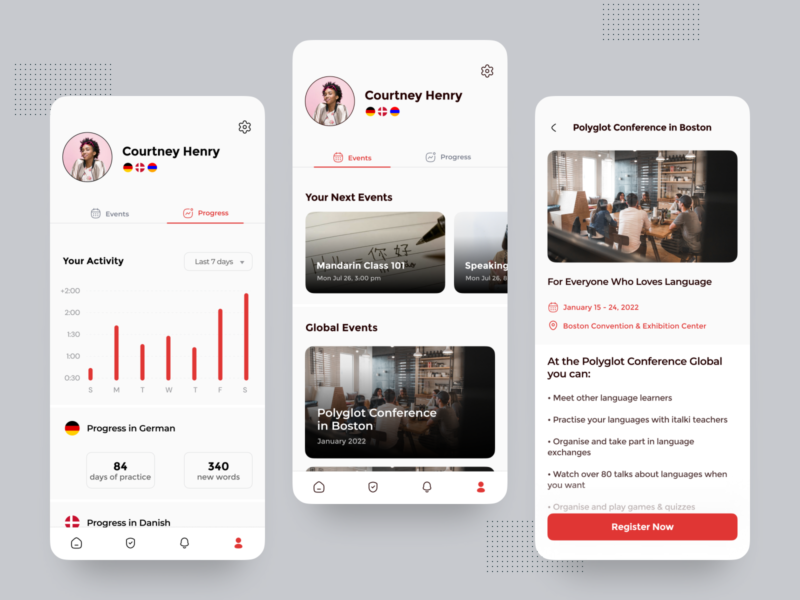 Language Learning App by Motahare on Dribbble