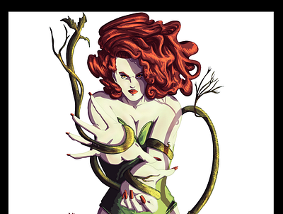 Poison Ivy (fanart) comicart comics concept art dccomics fanart fantasy art illustration