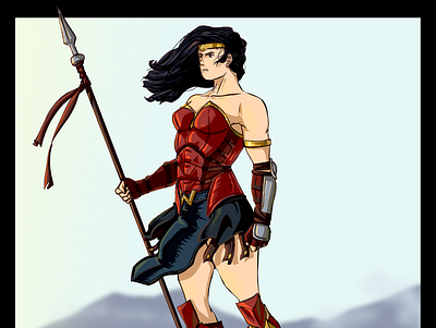 Wonder Woman (Fanart) comicart comics concept art dccomics fanart fantasy art illustration