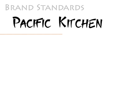 Brand Standards Pacific Kitchen branding design illustration logo minimal typography