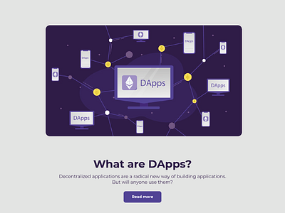 DApps design flat illustration vector web