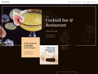 Bar Landing Elegant Themes animation branding design icon web