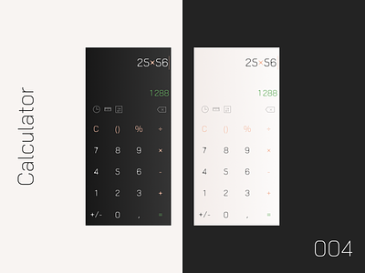 Calculator - Daily UI 004