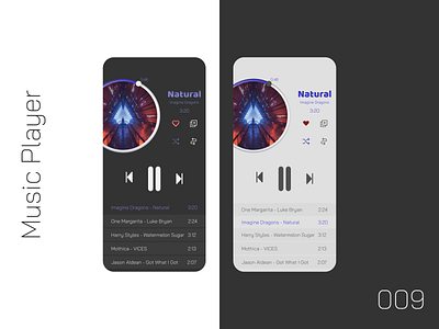 Music Player - Daily UI 009 009 daily ui daily ui challenge design figma figmadesign music player music player app music player ui ui