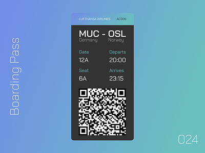 Daily UI 024 - Boarding Pass