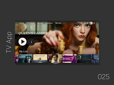 Daily UI 025 - TV App daily ui daily ui 025 daily ui challenge figma tv tv app ui