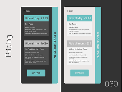 Daily UI 030 - Pricing