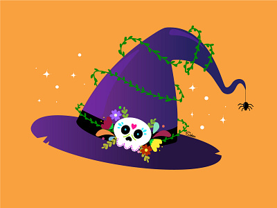 witch hat digital illustration halloween hellotober illustration illustrator inktober inktober2020