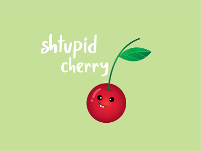 shtupid cherry character cherry cute illustration digital art digital illustration illustration illustrator