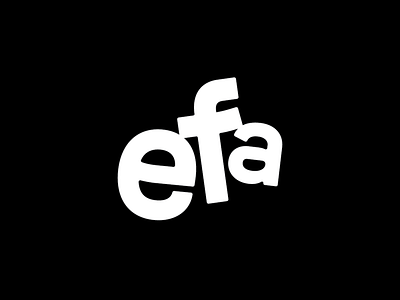 EFA Logotype brand design brand identity comic relief fun happy logo logotype non profit optimistic typography