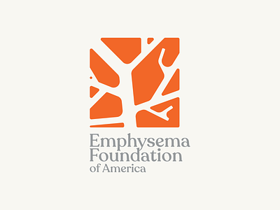 Emphysema Foundation of America Logo branch brand design brand identity copd emphysema logo logo design lung non profit